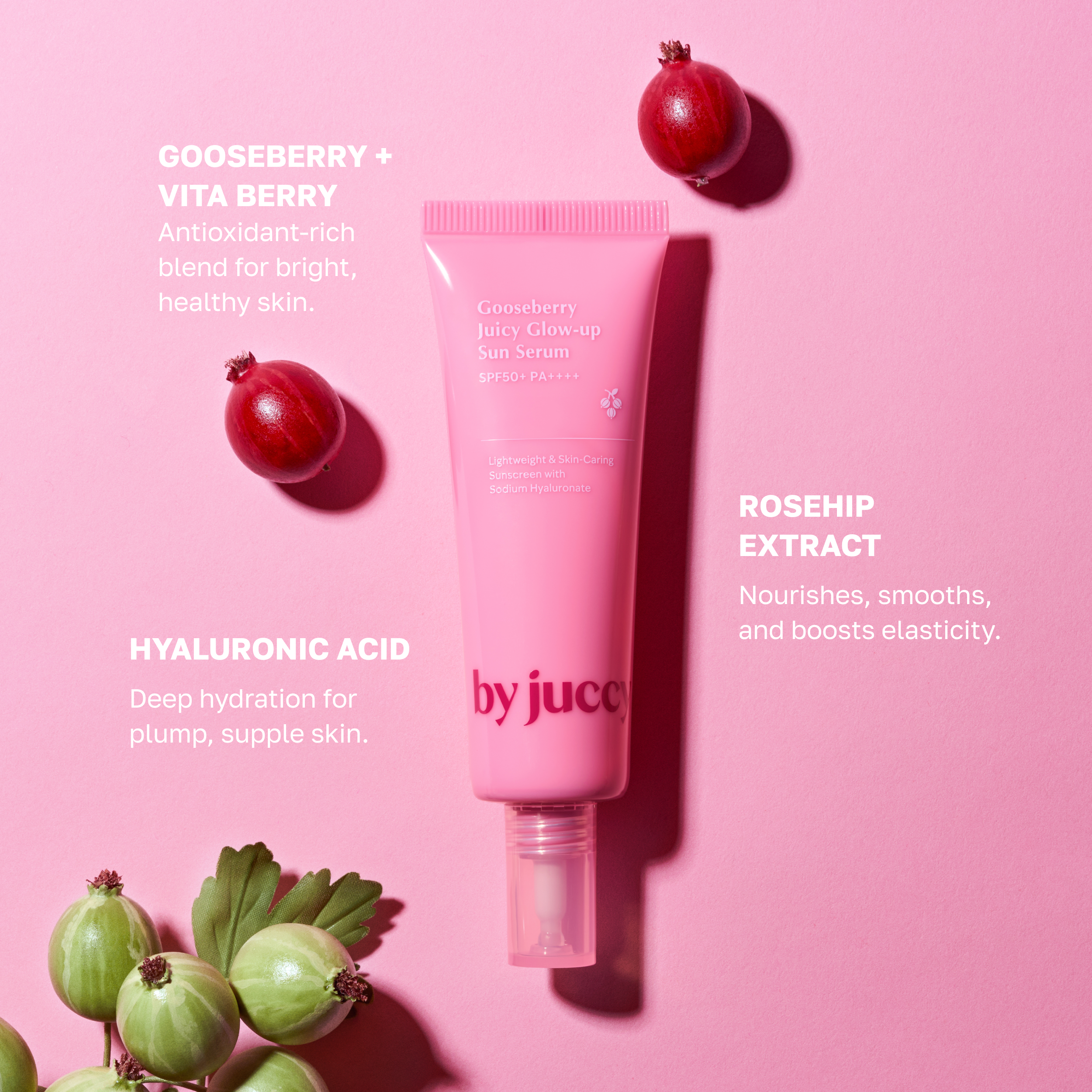 Gooseberry Juicy Glow-up Sun Serum SPF50+ PA++++ 50ml
